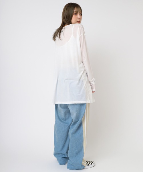 RNA(アールエヌエー)の「M2250 シアールーズロンT(Tシャツ/カットソー・レディース・ホワイト/ブラック/オレンジ/ライトブルー/ピンク・MEDIUM)」の22枚目の写真