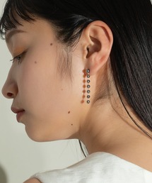 メタル ボールチェーン ロング ピアス