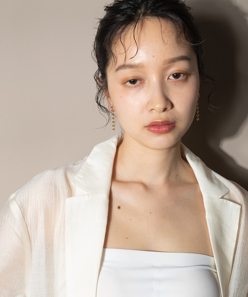 voov(ブーブ)の「メタル ボールチェーン ロング ピアス(ピアス(両耳用)・レディース・ゴールド/シルバー・フリー)」の5枚目の写真