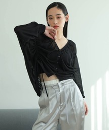 LADYMADE（レディメイド）の「シャーリングシアーニットカーディガン（カーディガン/ボレロ・レディース）」