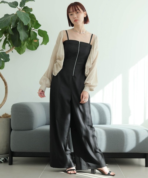 LADYMADE（レディメイド）の「シャーリングシアーニットカーディガン（カーディガン/ボレロ・レディース・レッド/ブラック/グレイッシュベージュ・FREE）」の9枚目の写真