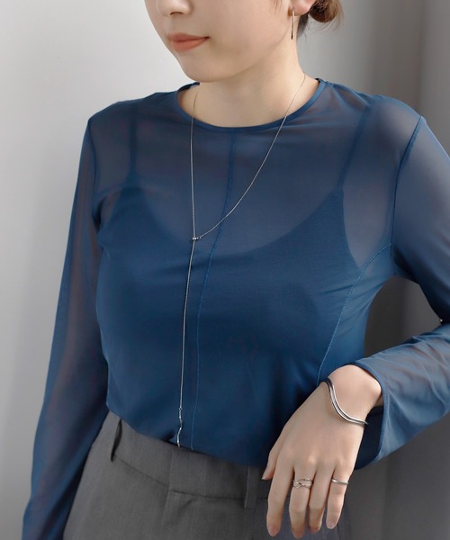 ANEMONE（アネモネ）の「ツイストメタルバーY字ネックレス（ネックレス・レディース・ゴールド/ピンクゴールド/シルバー・FREE）」の2枚目の写真