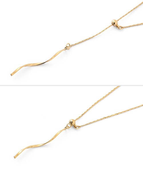 ANEMONE（アネモネ）の「ツイストメタルバーY字ネックレス（ネックレス・レディース・ゴールド/ピンクゴールド/シルバー・FREE）」の7枚目の写真