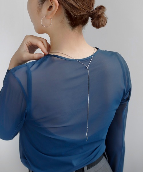 ANEMONE（アネモネ）の「ツイストメタルバーY字ネックレス（ネックレス・レディース・ゴールド/ピンクゴールド/シルバー・FREE）」の9枚目の写真