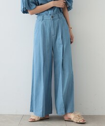 GALLEST | ダンガリーワイドタックパンツ(その他パンツ)