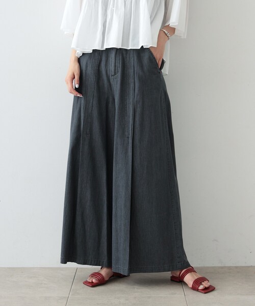 GALLEST（ギャレスト）の「◆ダンガリーワイドタックパンツ（その他パンツ・レディース・サックスブルー/チャコールグレー・36/38/40）」の6枚目の写真