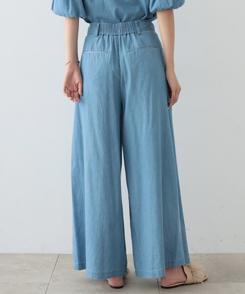 GALLEST（ギャレスト）の「◆ダンガリーワイドタックパンツ（その他パンツ・レディース・サックスブルー/チャコールグレー・36/38/40）」の9枚目の写真