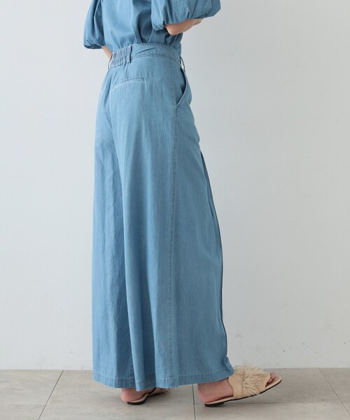 GALLEST（ギャレスト）の「◆ダンガリーワイドタックパンツ（その他パンツ・レディース・サックスブルー/チャコールグレー・36/38/40）」の10枚目の写真