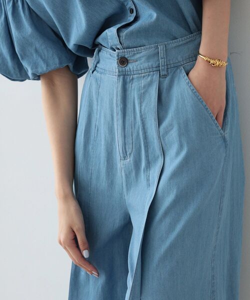 GALLEST（ギャレスト）の「◆ダンガリーワイドタックパンツ（その他パンツ・レディース・サックスブルー/チャコールグレー・36/38/40）」の11枚目の写真
