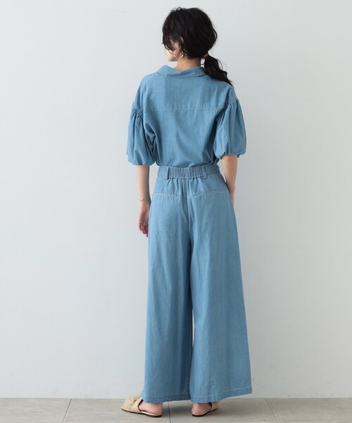 GALLEST（ギャレスト）の「◆ダンガリーワイドタックパンツ（その他パンツ・レディース・サックスブルー/チャコールグレー・36/38/40）」の13枚目の写真