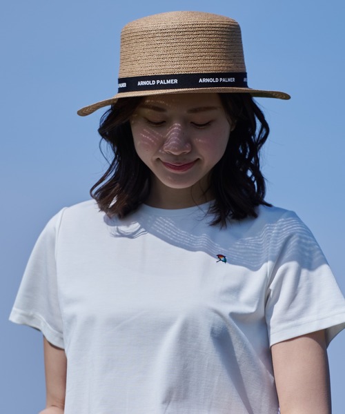Arnold Palmer（アーノルドパーマー）の「雑材 ロゴ リボン ハット（ハット・レディース・ベージュ/ブラック/アイボリー・F）」の8枚目の写真