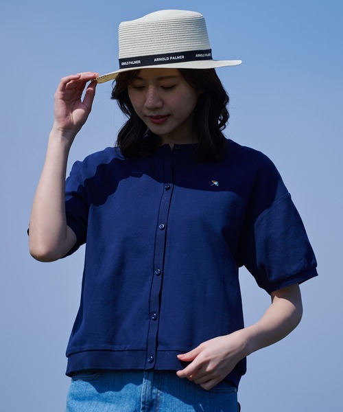 Arnold Palmer（アーノルドパーマー）の「雑材 ロゴ リボン ハット（ハット・レディース・ベージュ/ブラック/アイボリー・F）」の4枚目の写真