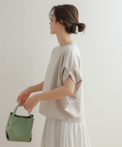 tシャツ 「UR GREEN」ミニ裏毛変形プルオーバー レディース URBAN RESEARCH DOORS tシャツ 「UR GREEN」ミニ裏毛変形プル