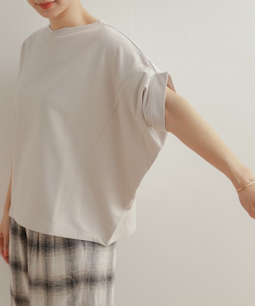 「URBAN RESEARCH DOORS」 半袖カットソー MEDIUM アイボリー レディース URBAN RESEARCH DOORS 「URBAN DOORS」 半袖カットソー MEDIUM