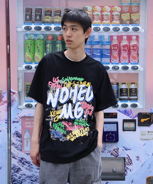 HOOK（フック）の「HOOK -select-  ポッププリント半袖TEE (SS)（LR)（Tシャツ/カットソー・メンズ・ブラック/ブラック系その他2/ホワイト系その他2/ブラック系その他/レッド系その他4/ダークグリーン/ブラック系その他3/レッド系その他3/ホワイト系その他/ブラック系その他4/チョコ・M/L/XL）」の7枚目の写真