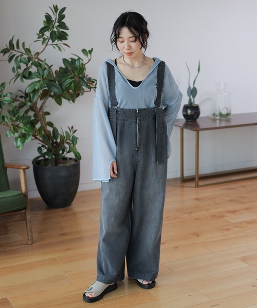 LEPSIM（レプシィム）の「メッシュフーディー　114459（パーカー・レディース・ブラック/サックスブルー/キナリ・FREE）」の15枚目の写真