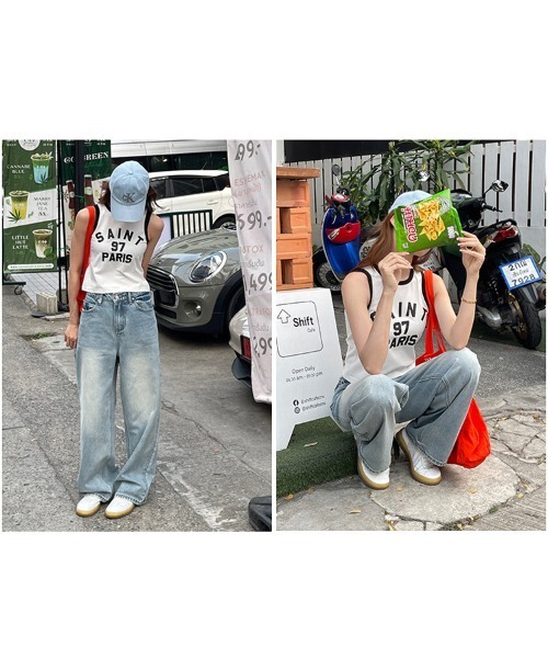Ressaca(レサーカ)の「ロゴプリントクロップドタンクトップ(タンクトップ・レディース・ブラック/ホワイト・M/S/L)」の4枚目の写真