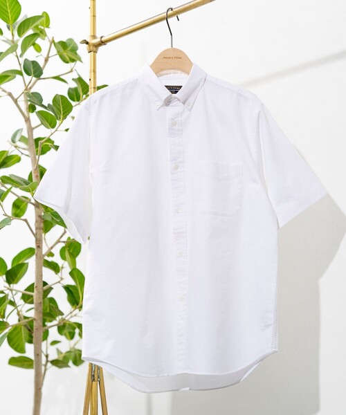 FREAK'S STORE（フリークスストア）の「NEW LOOSE FIT OX BD SHIRT SHORT SLEEVE/ニュールーズフィット オックス ボタンダウンシャツ ショートスリーブ（シャツ/ブラウス・メンズ・その他9/サックスブルー/その他16/ホワイト/その他13・SMALL/MEDIUM/LARGE）」の6枚目の写真