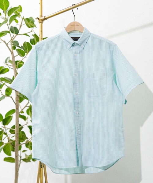 FREAK'S STORE（フリークスストア）の「NEW LOOSE FIT OX BD SHIRT SHORT SLEEVE/ニュールーズフィット オックス ボタンダウンシャツ ショートスリーブ（シャツ/ブラウス・メンズ・その他9/サックスブルー/その他16/ホワイト/その他13・SMALL/MEDIUM/LARGE）」の10枚目の写真