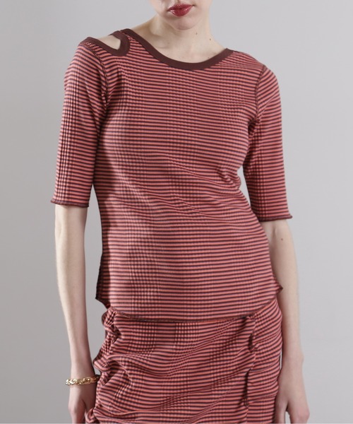 tシャツ (CREOLME)マルチボーダートップス レディース CREOLME（クレオルム）の「(CREOLME)マルチボーダートップス（T