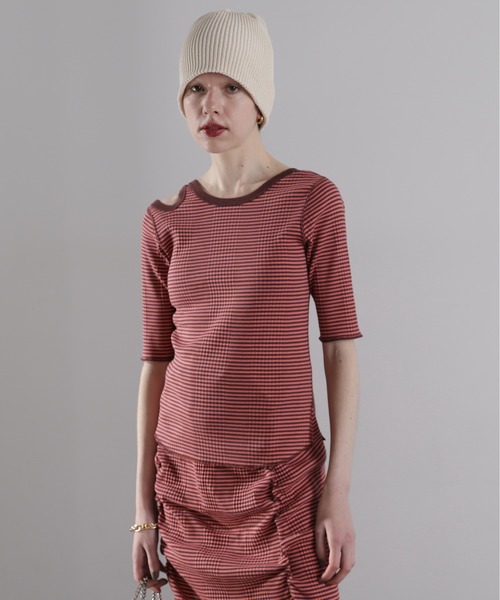 (CREOLME)マルチボーダートップス セール】(CREOLME)マルチボーダートップス（Tシャツ/カットソー