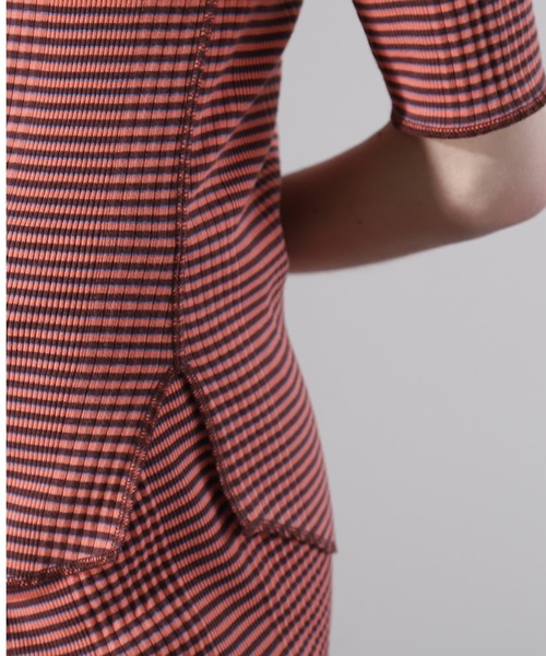 tシャツ (CREOLME)マルチボーダートップス レディース CREOLME（クレオルム）の「(CREOLME)マルチボーダートップス（T
