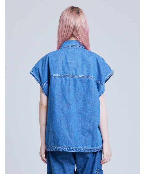 Little sunny bite(リトルサニーバイト)の「/Little Sunny Bite/KURO x little sunny bite denim vest(ベスト・レディース・インディゴブルー・SMALL)」の21枚目の写真