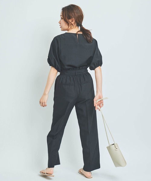 mil（ミル）の「【150㎝前後の小柄さんサイズ】リネンライクパンツセットアップ（セットアップ・レディース・グレイッシュベージュ/モカ/ブラック・S/M/XS）」の7枚目の写真