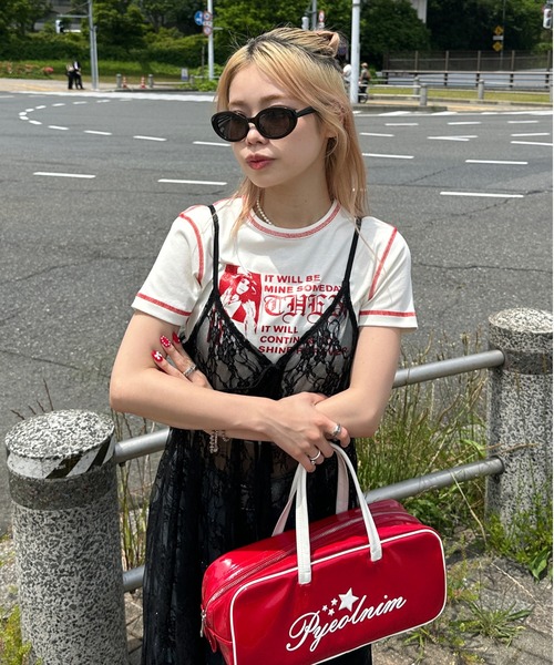 sedacle girl（セダクルガール）の「アシメデザインレースキャミワンピース（ワンピース・レディース・ブラック/オフホワイト・FREE）」の18枚目の写真