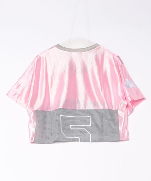 tシャツ レース切替ナンバリングユニフォームTシャツ　ショートTシャツ レディース SPINNS（スピンズ）の「半袖切替ナンバリングユニフォーム