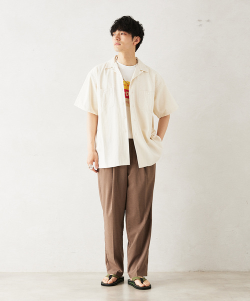 PAYDAY(ペイデイ)の「PAYDAY / ペイデイ 別注 シャンブレーオープンカラーシャツ(シャツ/ブラウス・メンズ・ブルー/アイボリー・LARGE/MEDIUM)」の3枚目の写真