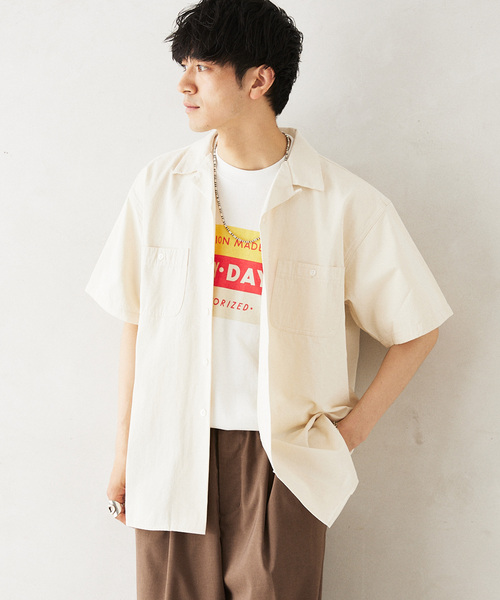 PAYDAY(ペイデイ)の「PAYDAY / ペイデイ 別注 シャンブレーオープンカラーシャツ(シャツ/ブラウス・メンズ・ブルー/アイボリー・LARGE/MEDIUM)」の9枚目の写真