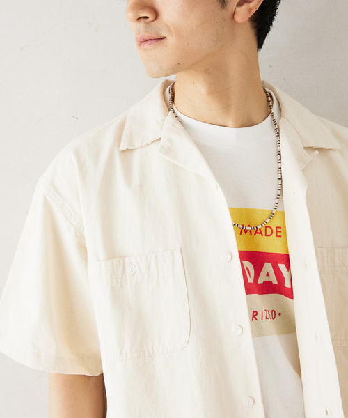 PAYDAY(ペイデイ)の「PAYDAY / ペイデイ 別注 シャンブレーオープンカラーシャツ(シャツ/ブラウス・メンズ・ブルー/アイボリー・LARGE/MEDIUM)」の14枚目の写真