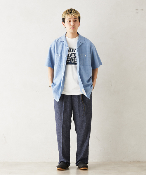 PAYDAY(ペイデイ)の「PAYDAY / ペイデイ 別注 シャンブレーオープンカラーシャツ(シャツ/ブラウス・メンズ・ブルー/アイボリー・LARGE/MEDIUM)」の16枚目の写真