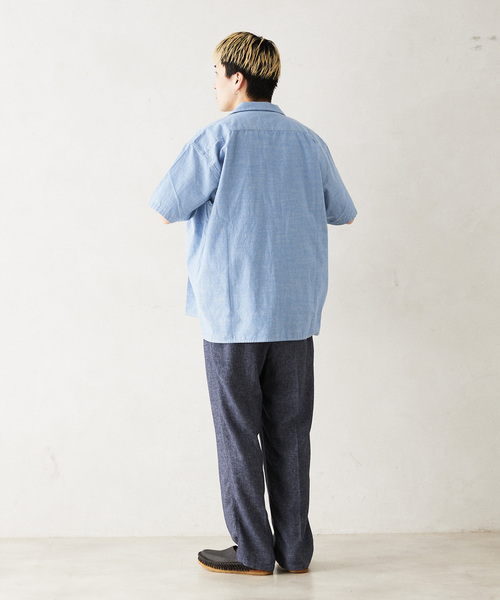 PAYDAY(ペイデイ)の「PAYDAY / ペイデイ 別注 シャンブレーオープンカラーシャツ(シャツ/ブラウス・メンズ・ブルー/アイボリー・LARGE/MEDIUM)」の19枚目の写真