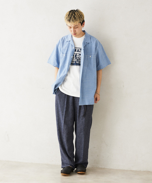 PAYDAY(ペイデイ)の「PAYDAY / ペイデイ 別注 シャンブレーオープンカラーシャツ(シャツ/ブラウス・メンズ・ブルー/アイボリー・LARGE/MEDIUM)」の21枚目の写真