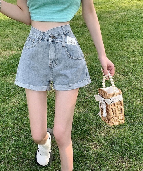 Miniministore(ミニミニストア)の「デニムショートパンツレディース美脚短パン(デニムパンツ・レディース・ブラック/ライトブルー・L/S/XL/M)」の4枚目の写真
