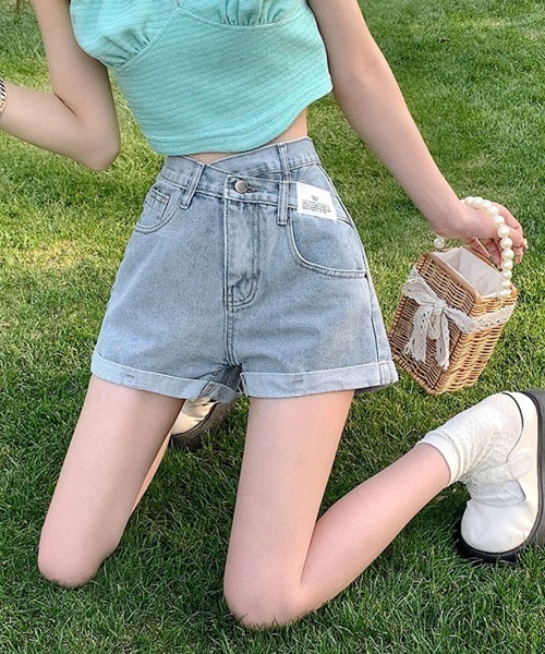 Miniministore(ミニミニストア)の「デニムショートパンツレディース美脚短パン(デニムパンツ・レディース・ブラック/ライトブルー・L/S/XL/M)」の6枚目の写真
