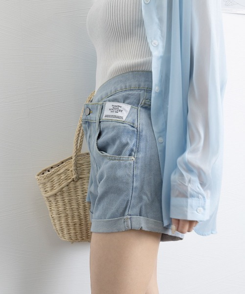 Miniministore(ミニミニストア)の「デニムショートパンツレディース美脚短パン(デニムパンツ・レディース・ブラック/ライトブルー・L/S/XL/M)」の12枚目の写真