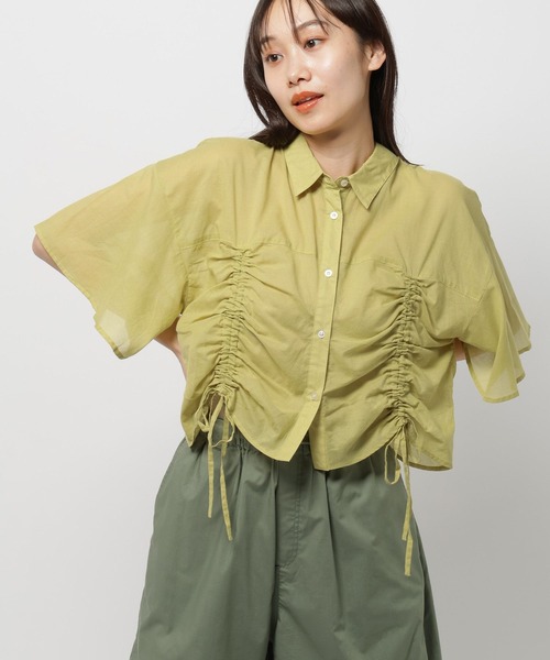 niko and...(ニコアンド)の「コットンシャーリングリボンシャツ(シャツ/ブラウス・レディース・オフホワイト/ブラック/イエロー/ブルー・SHORT/LONG)」の21枚目の写真