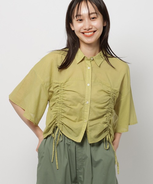 niko and...(ニコアンド)の「コットンシャーリングリボンシャツ(シャツ/ブラウス・レディース・オフホワイト/ブラック/イエロー/ブルー・SHORT/LONG)」の22枚目の写真
