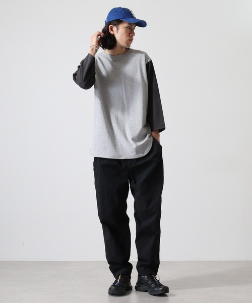 CROSS & STITCH（クロスステッチ）の「CROSS & STITCH 6.2オンス　オープンエンド 3/4スリーブ ベースボールTシャツ（Tシャツ/カットソー・メンズ・グレー系その他/ナチュラル/ヘザーグレー/ブルー/バーガンディー/グリーン/スミクロ/ブルー系その他・M/L/XXL/S/XL）」の10枚目の写真