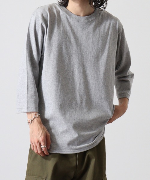 CROSS & STITCH（クロスステッチ）の「CROSS & STITCH 6.2オンス　オープンエンド 3/4スリーブ ベースボールTシャツ（Tシャツ/カットソー・メンズ・グレー系その他/ナチュラル/ヘザーグレー/ブルー/バーガンディー/グリーン/スミクロ/ブルー系その他・M/L/XXL/S/XL）」の17枚目の写真