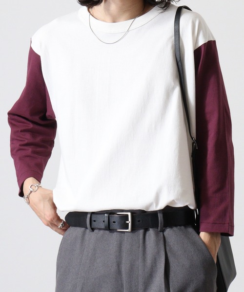 CROSS & STITCH（クロスステッチ）の「CROSS & STITCH 6.2オンス　オープンエンド 3/4スリーブ ベースボールTシャツ（Tシャツ/カットソー・メンズ・グレー系その他/ナチュラル/ヘザーグレー/ブルー/バーガンディー/グリーン/スミクロ/ブルー系その他・M/L/XXL/S/XL）」の13枚目の写真
