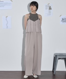 プリーツデザインTRキャミサロペット