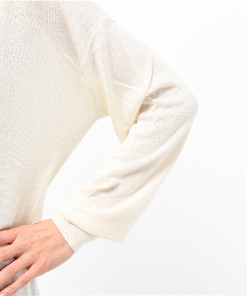 UNRELISH（アンレリッシュ）の「ゆるVネックニット（ニット/セーター・レディース・グリーン/ボルドー/ホワイト/グレー/ネイビー・MEDIUM）」の9枚目の写真