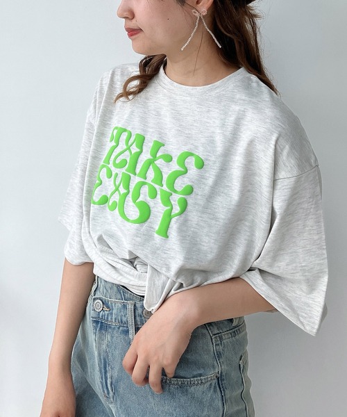 AS KNOW AS plus（アズノゥアズプラス）の「◎アソートテクスチャーTシャツ（Tシャツ/カットソー・レディース・オートミール/オフホワイト/ブルー・FREE）」の3枚目の写真