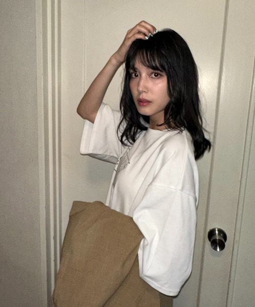 AS KNOW AS plus（アズノゥアズプラス）の「◎アソートテクスチャーTシャツ（Tシャツ/カットソー・レディース・オートミール/オフホワイト/ブルー・FREE）」の8枚目の写真