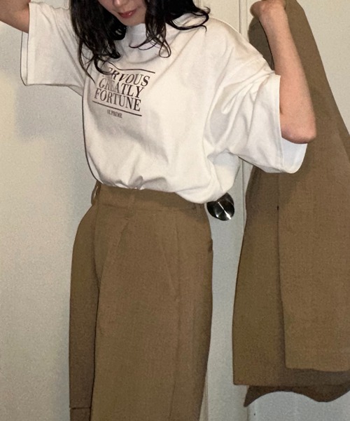 AS KNOW AS plus（アズノゥアズプラス）の「◎アソートテクスチャーTシャツ（Tシャツ/カットソー・レディース・オートミール/オフホワイト/ブルー・FREE）」の5枚目の写真