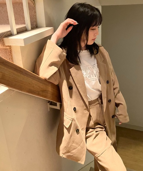 AS KNOW AS plus（アズノゥアズプラス）の「◎アソートテクスチャーTシャツ（Tシャツ/カットソー・レディース・オートミール/オフホワイト/ブルー・FREE）」の13枚目の写真